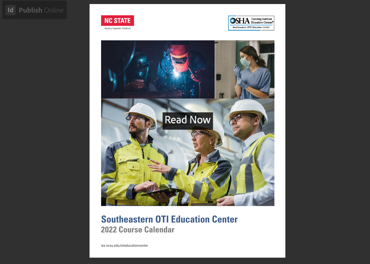 Southeastern OTI Education Center 2022 Course Calendar - Read Now