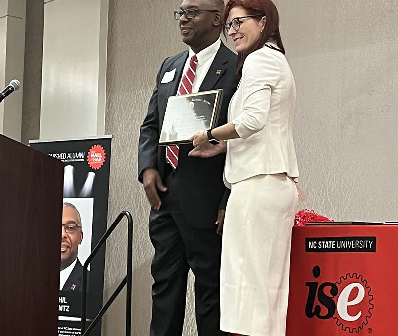 NC State University Industry Expansion Solutions (IES) Executive Director Phil Mintz Receives Distinguished Alumni Award from the University’s Industrial and Systems Engineering (ISE) Department